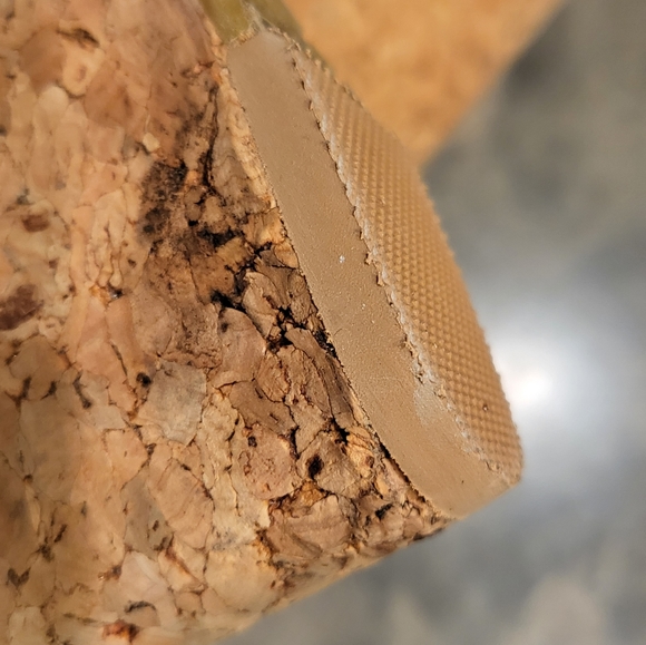 Jimmy Choo wedge cork heels gray snakeskin 38 1/2 7-7.5 sandals - Picture 6 of 16